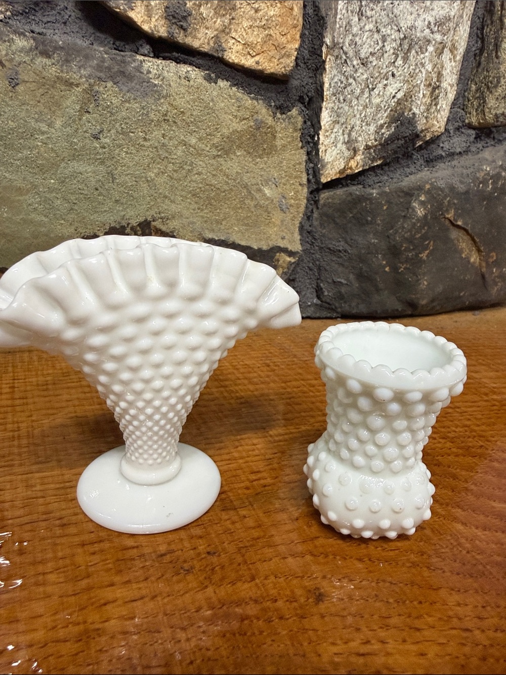 White Hobnail Milk Glass Vase Set - Classic Home Accents